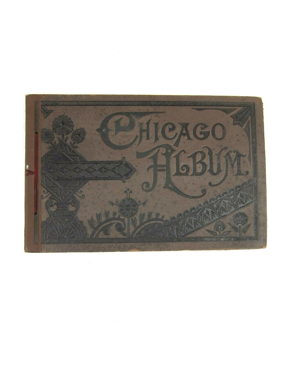 Antique Chicago Album 1893 Worlds Fair Columbian Expo Albertype Foldout Panorama